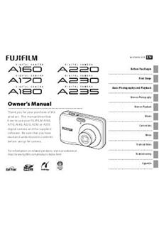 Fujifilm A180 manual. Camera Instructions.